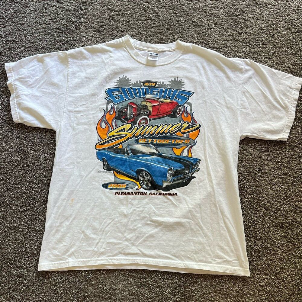 Vintage Goodguys Summer Get Together Car Show Shirt Racing White Size XL